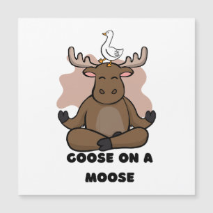 Gans op een Moose Dier Grappig