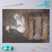 Gans op een Nest Schilderij Decoupage Tissuepapier (Craft)
