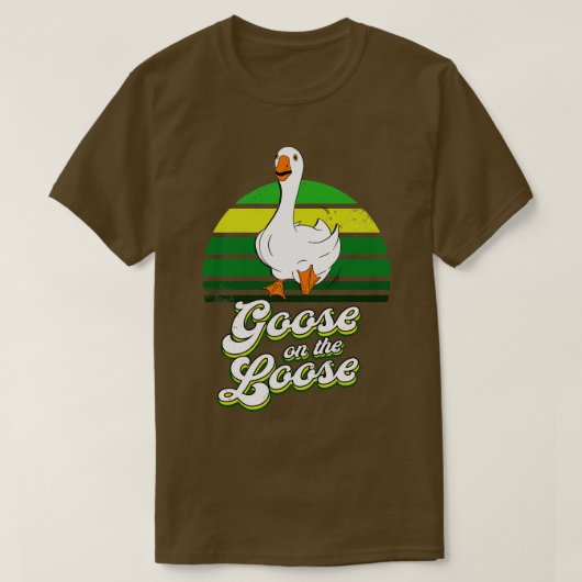 Gans op het losse grappige Gekke dier T-shirt (Design voorkant)