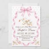 Gans Roze Stippen Baby Shower Kaart (Voorkant)