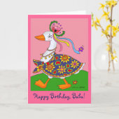 gans vertrekt uit oekraïense volkskunst kaart (Gele Bloem)