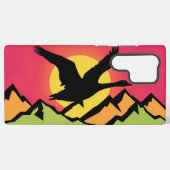 Gans vliegen bij zonsondergang samsung galaxy hoesje (Achterkant horizontaal)