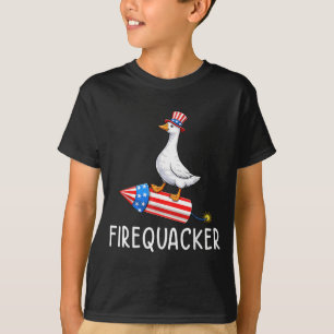 Gans Vuurwerk 4 juli Grappig Vuurwerk T-shirt