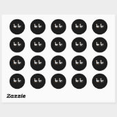 Gans werd te gekke luizen auto grappig dier mannen ronde sticker (Vel)