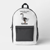 Gans zoekt water om Afrikaanse gans te zwemmen Bedrukte Rugzak (Voorkant)