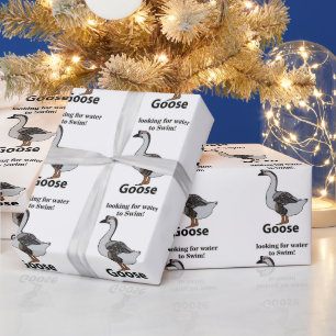 Gans zoekt water om Afrikaanse gans te zwemmen Cadeaupapier