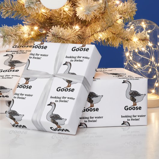 Gans zoekt water om Afrikaanse gans te zwemmen Cadeaupapier (Feestdagen)