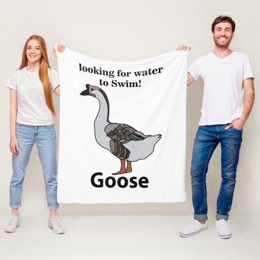 Gans zoekt water om Afrikaanse gans te zwemmen Fleece Deken (In situ)