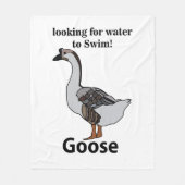 Gans zoekt water om Afrikaanse gans te zwemmen Fleece Deken (Voorkant)
