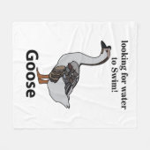 Gans zoekt water om Afrikaanse gans te zwemmen Fleece Deken (Voorkant (Horizontaal))