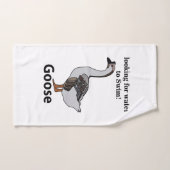 Gans zoekt water om Afrikaanse gans te zwemmen Handdoek (Handdoek)
