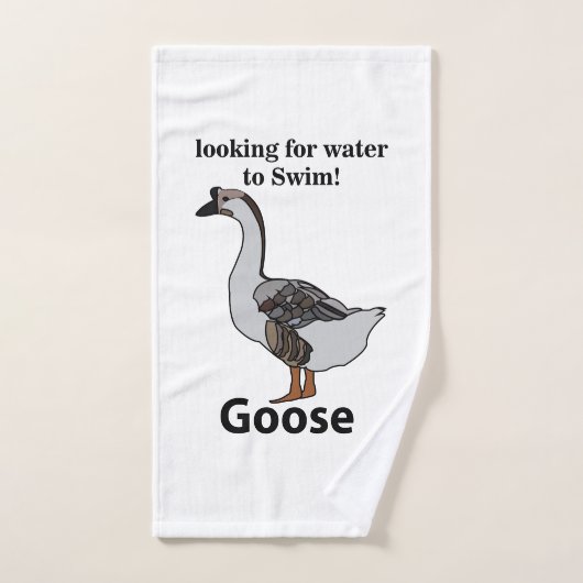 Gans zoekt water om Afrikaanse gans te zwemmen Handdoek (Handdoek)