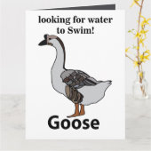 Gans zoekt water om Afrikaanse gans te zwemmen Kaart (Gele Bloem)