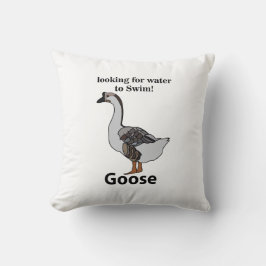 Gans zoekt water om Afrikaanse gans te zwemmen Kussen