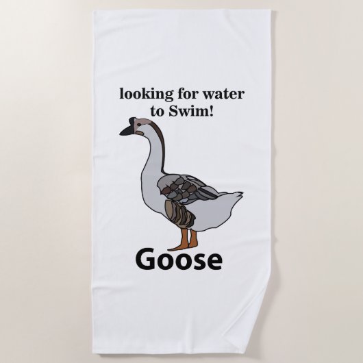 Gans zoekt water om Afrikaanse gans te zwemmen Strandlaken (Voorkant)