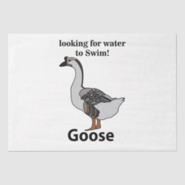 Gans zoekt water om Afrikaanse gans te zwemmen Tissuepapier