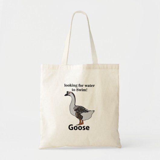 Gans zoekt water om Afrikaanse gans te zwemmen Tote Bag (Voorkant)