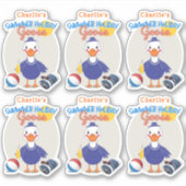Gans Zomer Vakantie Pret Aangepast Sticker (Voorkant)