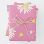 Gänseblümchen rosa, lila. inpakpapier vel (In situ)