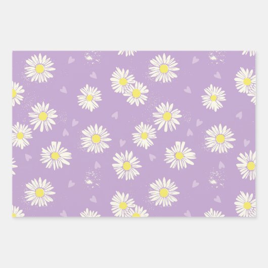 Gänseblümchen rosa, lila. inpakpapier vel (Voorkant 3)