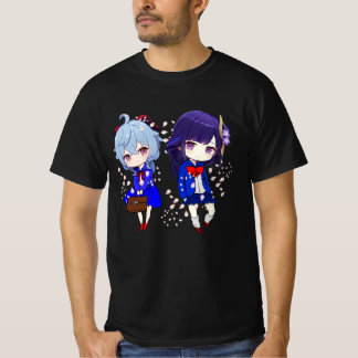 Ganyu en Raiden Shogun T-shirt