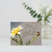 Ganz viel Glück - mit Marienkäfer! Briefkaart (Staand voorkant)