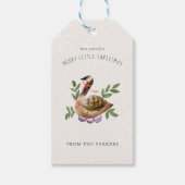 Ganzen | 12 dagen kerstvakantie cadeaulabel (Voorkant)