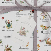 Ganzen | 12 dagen kerstvakantie cadeaulabel