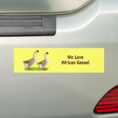 Ganzen: Afrikaans Buff Bumpersticker (Op auto)
