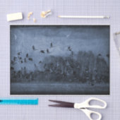  ganzen Antiek Blauwe textuur Ontvangstpagina Tissuepapier (Craft)