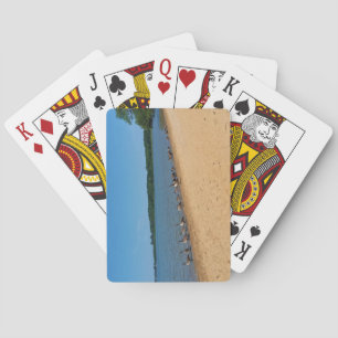 Ganzen bij het meer van Silver, Wisconsin Pokerkaarten