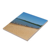 Ganzen bij het meer van Silver, Wisconsin Tegeltje (Zijkant)