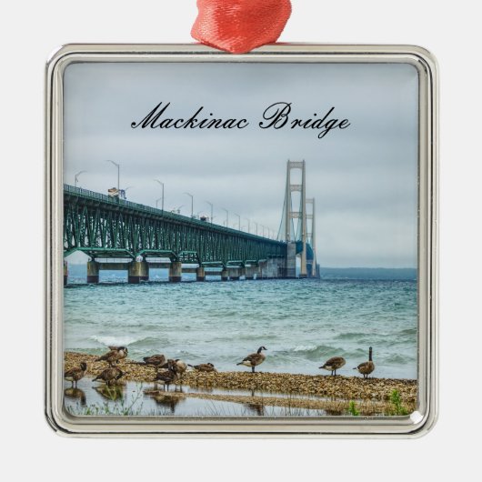 Ganzen bij Mighty Mac Metalen Ornament (Voorkant)