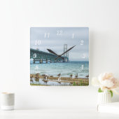 Ganzen bij Mighty Mac Wall Clock Vierkante Klok (Huis)