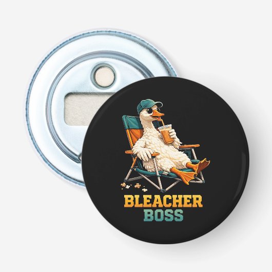 Ganzen Bleacher Baas Button Flesopener (Voorkant)