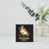 Ganzen Bleacher Baas Vierkante Visitekaartje (Staand voorkant)
