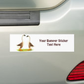 ganzen:  Bruin Chinees Bumpersticker (Op auto)