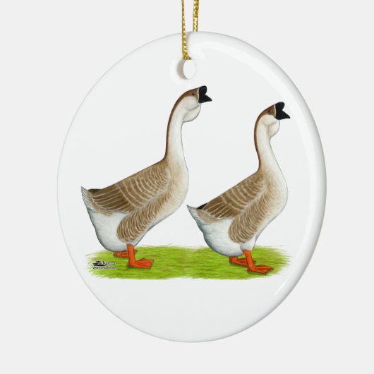 ganzen:  Buff African Keramisch Ornament (Links)