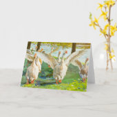 ganzen door het groene park kaart (Gele Bloem)