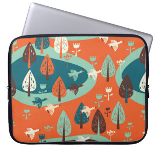 ganzen en bossen laptop sleeve
