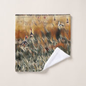 Ganzen en eenden lopen rond kunst bad handdoek (Wasdoekje)