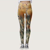 Ganzen en eenden lopen rond kunst leggings (Voorkant)