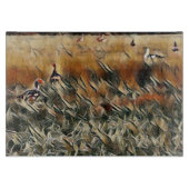 Ganzen en eenden rondlopen kunst snijplank (Voorkant)