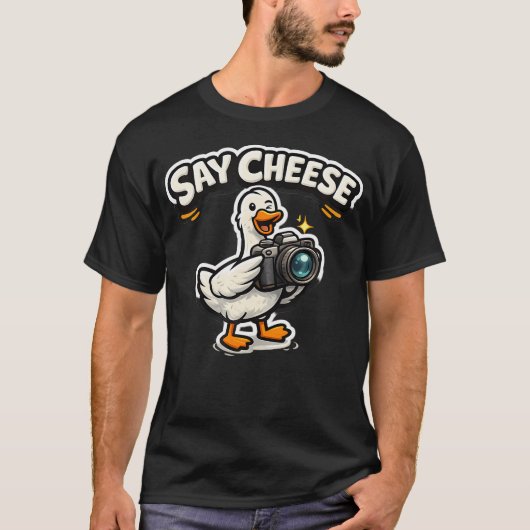 Ganzen Fotograaf Grappige Camera Voor T-shirt (Voorkant)