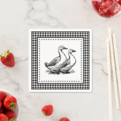 Ganzen Gingham Servet (Insitu)