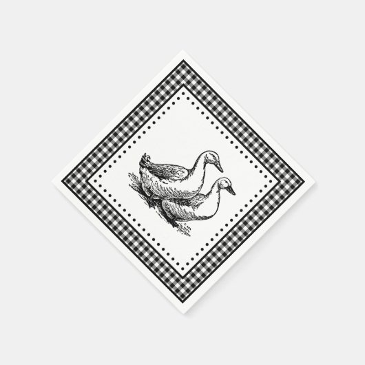 Ganzen Gingham Servet (Hoek)