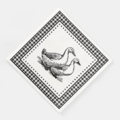 Ganzen Gingham Servet (Hoek)