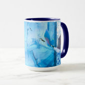 Ganzen in Blauwe Sneeuwvlokken Mok (Voorkant rechts)