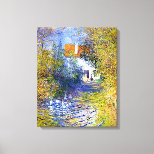 Ganzen in de Creek Claude Monet Fine Art Canvas Afdruk (Voorkant)