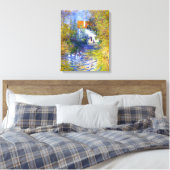 Ganzen in de Creek Claude Monet Fine Art Canvas Afdruk (Insitu (Slaapkamer))